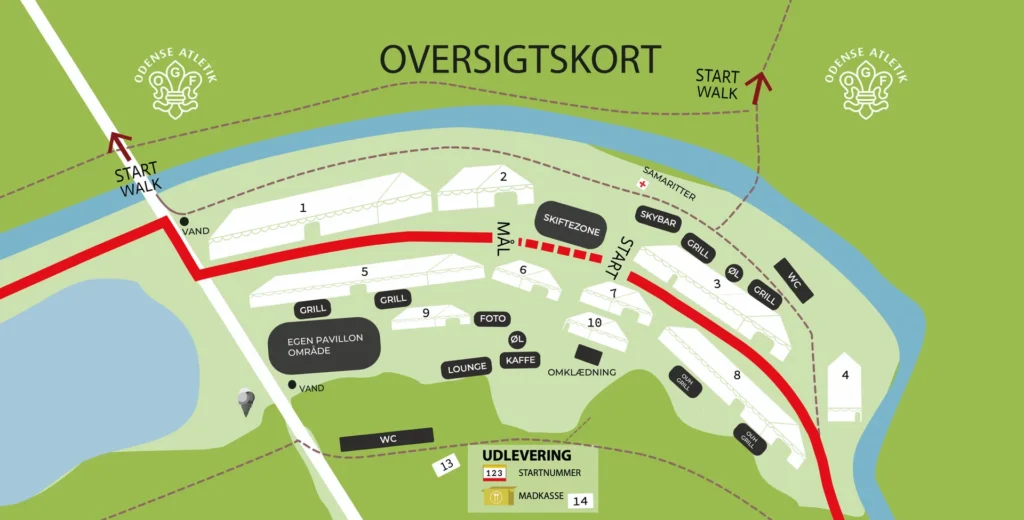 Oversigtskort - DHL Stafetten Odense